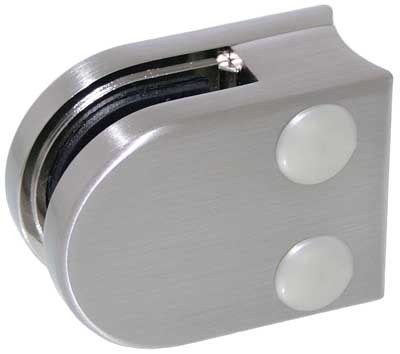 Glasklemme Modell 00 für Rohr-Ø 33.7mm, Zinkdruckguss Edelstahleffekt