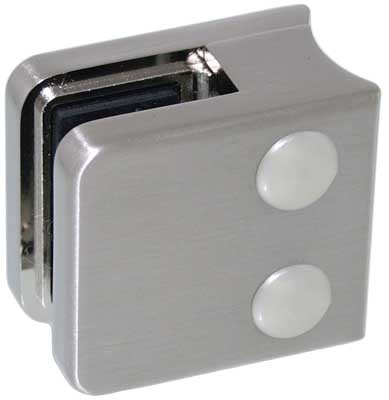 Glasklemme Modell 01 für Rohr-Ø 42.4mm, Zinkdruckguss Edelstahleffekt