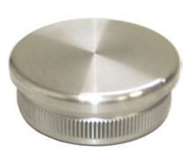 Endkappe flach, Guss mit Rändel, für Rohr 33.7 x 2.0mm