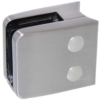 Glasklemme Modell 06 für Rohr-Ø 42.4mm, Zinkdruckguss Edelstahleffekt